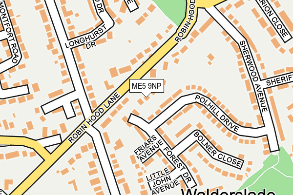 ME5 9NP map - OS OpenMap – Local (Ordnance Survey)