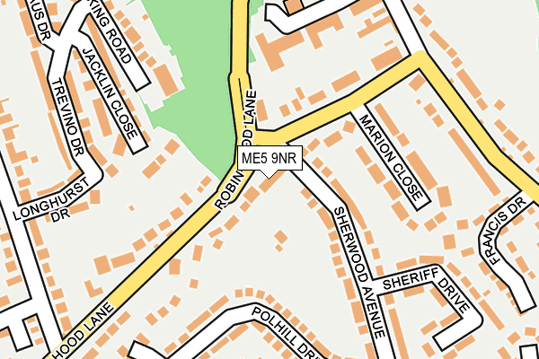 ME5 9NR map - OS OpenMap – Local (Ordnance Survey)