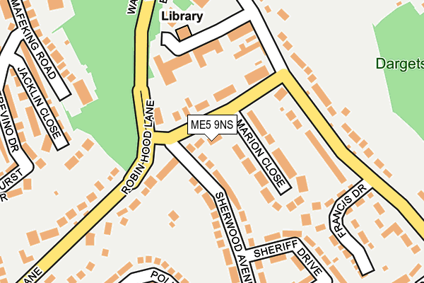 ME5 9NS map - OS OpenMap – Local (Ordnance Survey)