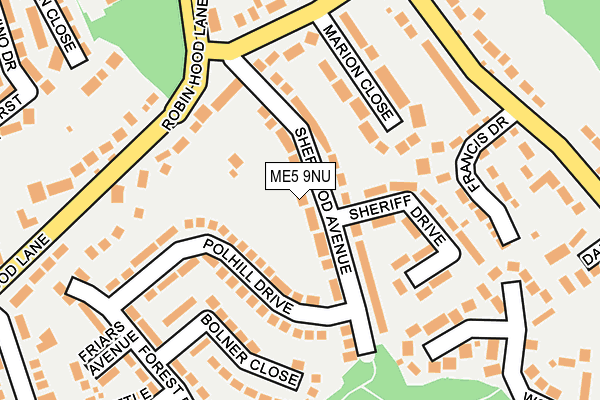 ME5 9NU map - OS OpenMap – Local (Ordnance Survey)