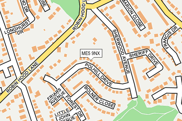 ME5 9NX map - OS OpenMap – Local (Ordnance Survey)