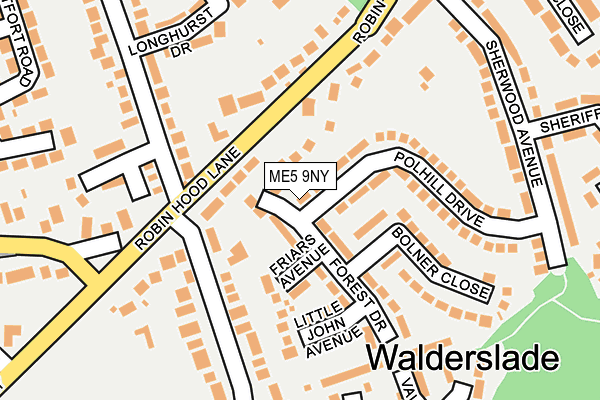 ME5 9NY map - OS OpenMap – Local (Ordnance Survey)