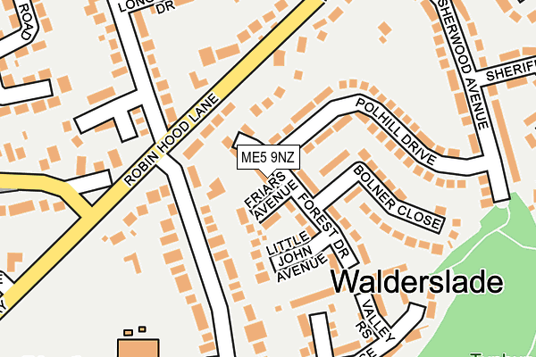 ME5 9NZ map - OS OpenMap – Local (Ordnance Survey)