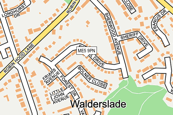 ME5 9PN map - OS OpenMap – Local (Ordnance Survey)