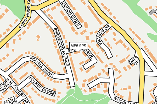 ME5 9PS map - OS OpenMap – Local (Ordnance Survey)