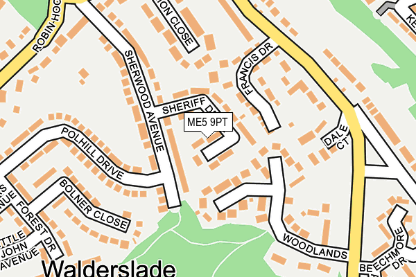 ME5 9PT map - OS OpenMap – Local (Ordnance Survey)