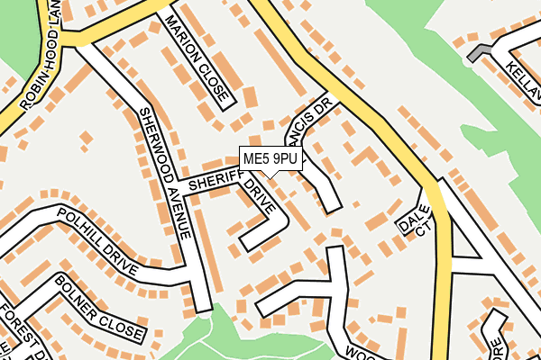 ME5 9PU map - OS OpenMap – Local (Ordnance Survey)
