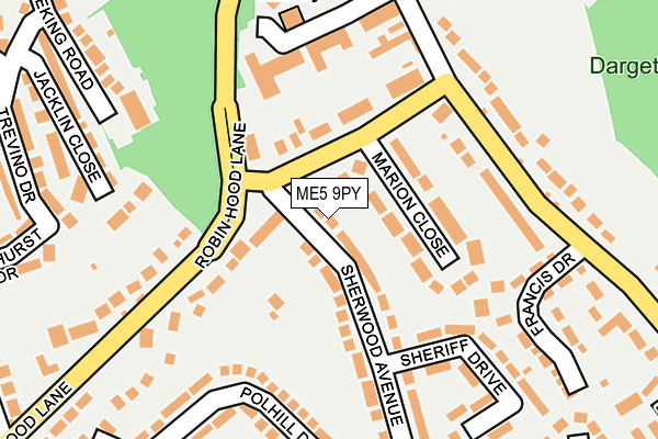 ME5 9PY map - OS OpenMap – Local (Ordnance Survey)