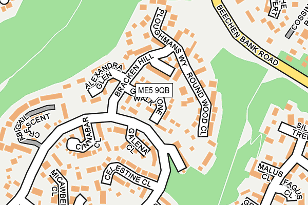 ME5 9QB map - OS OpenMap – Local (Ordnance Survey)