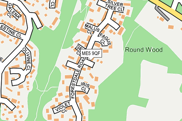 ME5 9QF map - OS OpenMap – Local (Ordnance Survey)