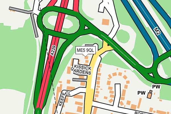 ME5 9QL map - OS OpenMap – Local (Ordnance Survey)