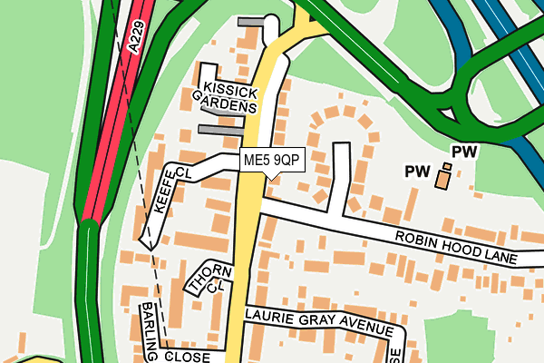 ME5 9QP map - OS OpenMap – Local (Ordnance Survey)