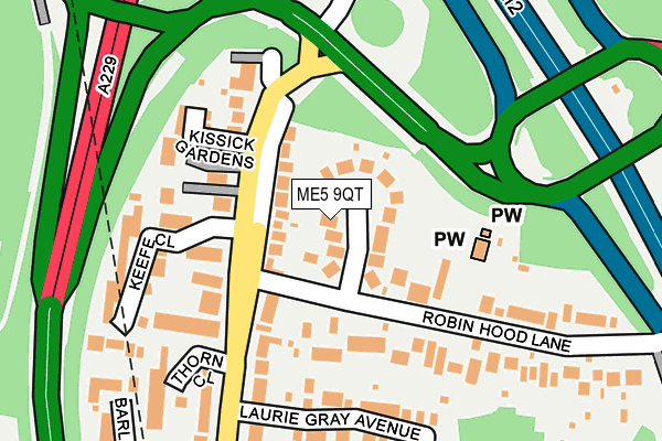 ME5 9QT map - OS OpenMap – Local (Ordnance Survey)