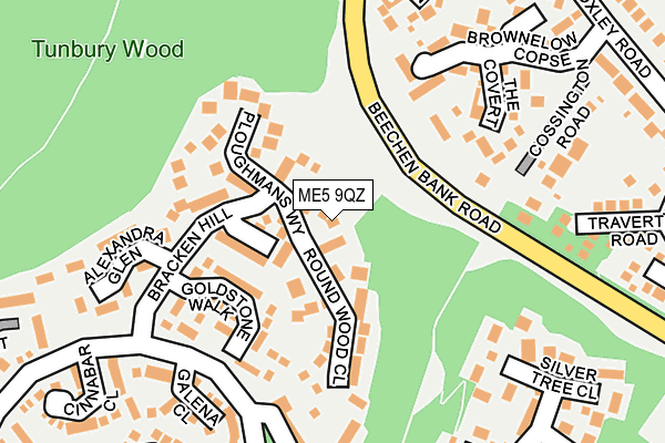 ME5 9QZ map - OS OpenMap – Local (Ordnance Survey)