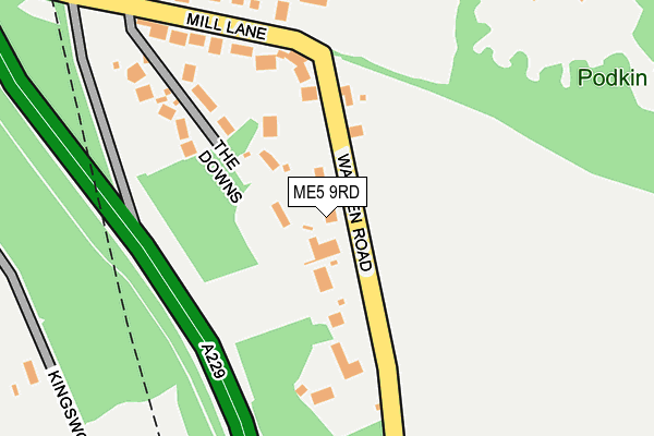 ME5 9RD map - OS OpenMap – Local (Ordnance Survey)