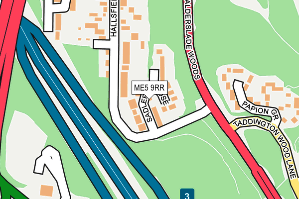 ME5 9RR map - OS OpenMap – Local (Ordnance Survey)