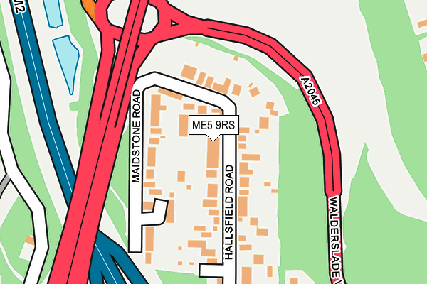 ME5 9RS map - OS OpenMap – Local (Ordnance Survey)