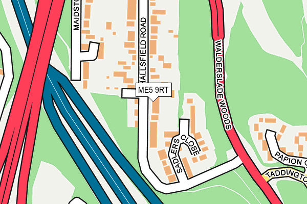 ME5 9RT map - OS OpenMap – Local (Ordnance Survey)