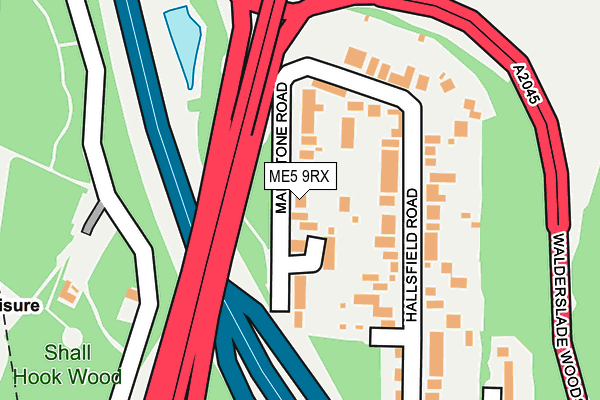 ME5 9RX map - OS OpenMap – Local (Ordnance Survey)