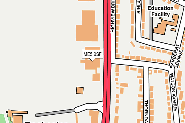 ME5 9SF map - OS OpenMap – Local (Ordnance Survey)