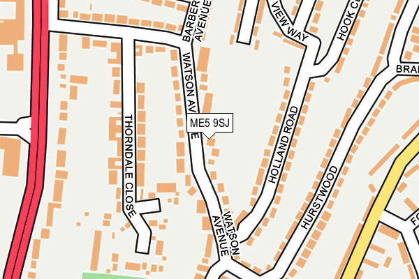 ME5 9SJ map - OS OpenMap – Local (Ordnance Survey)
