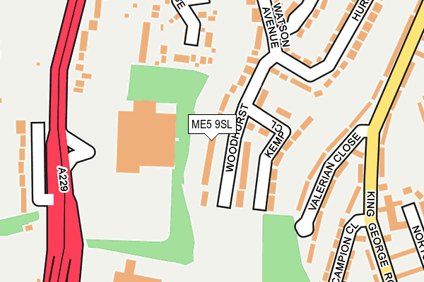 ME5 9SL map - OS OpenMap – Local (Ordnance Survey)