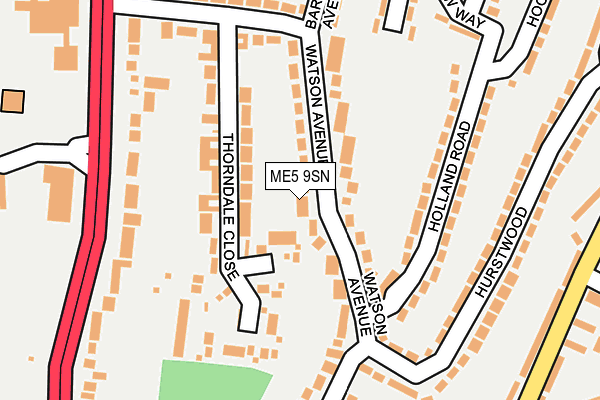 ME5 9SN map - OS OpenMap – Local (Ordnance Survey)