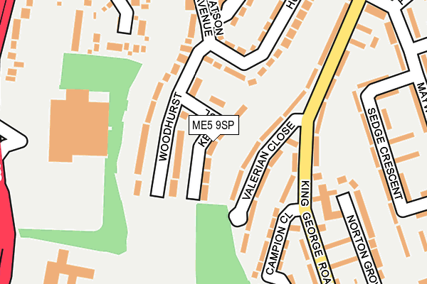 ME5 9SP map - OS OpenMap – Local (Ordnance Survey)