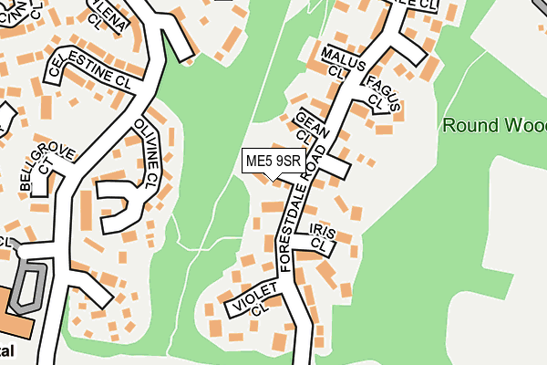 ME5 9SR map - OS OpenMap – Local (Ordnance Survey)