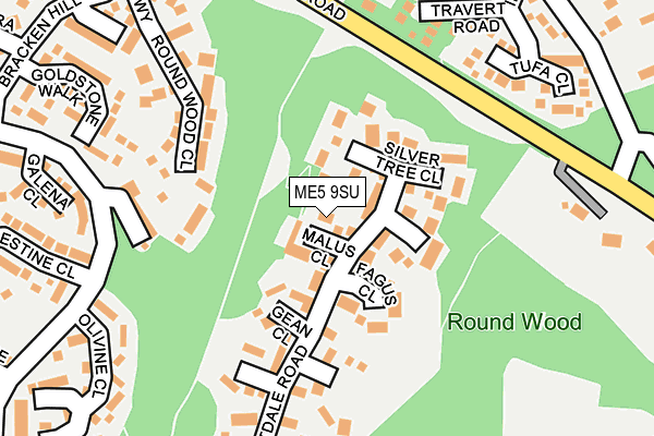 ME5 9SU map - OS OpenMap – Local (Ordnance Survey)