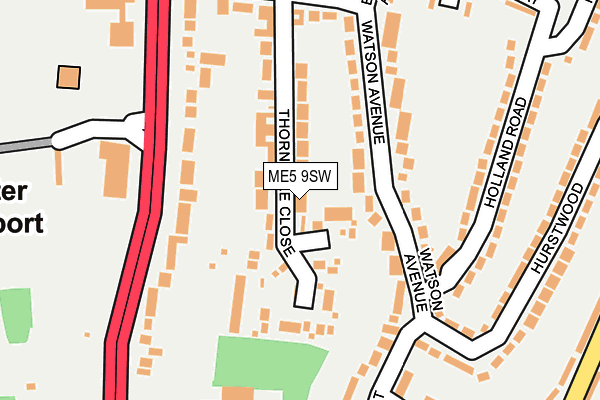 ME5 9SW map - OS OpenMap – Local (Ordnance Survey)