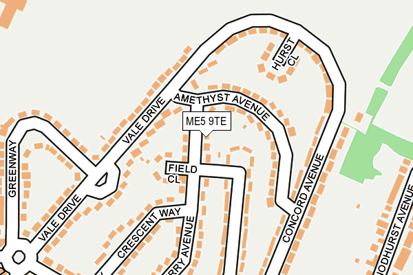 ME5 9TE map - OS OpenMap – Local (Ordnance Survey)