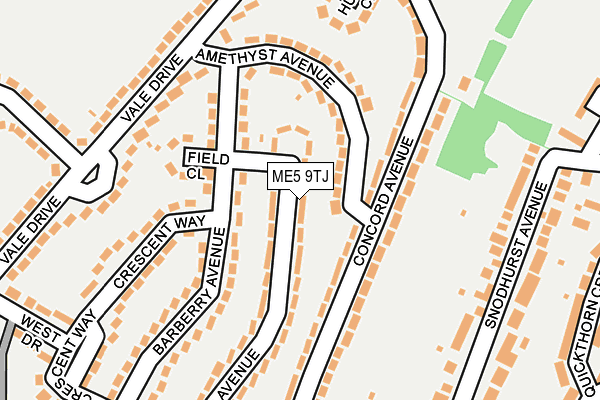 ME5 9TJ map - OS OpenMap – Local (Ordnance Survey)