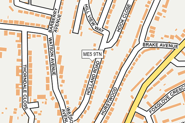 ME5 9TN map - OS OpenMap – Local (Ordnance Survey)