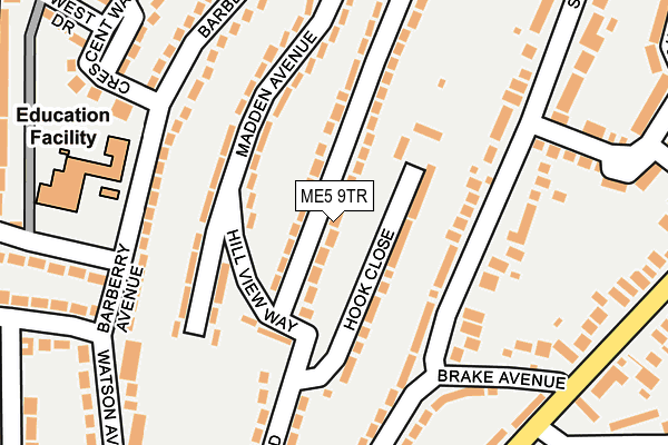 ME5 9TR map - OS OpenMap – Local (Ordnance Survey)