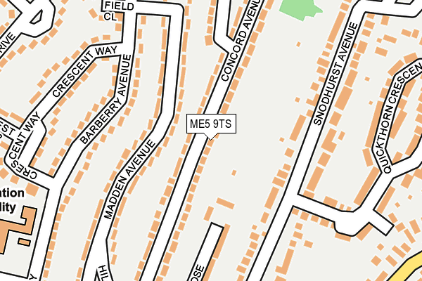 ME5 9TS map - OS OpenMap – Local (Ordnance Survey)