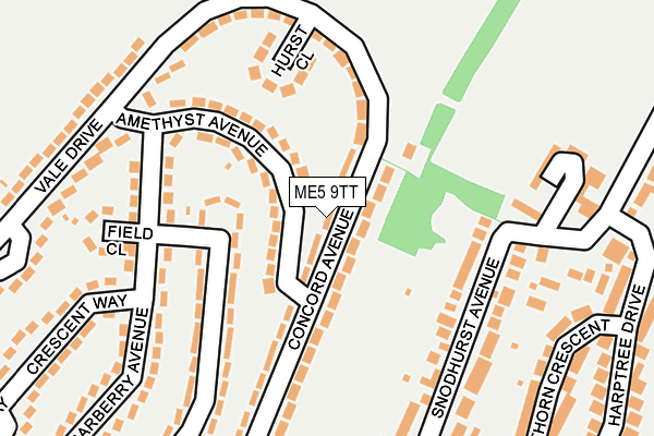 ME5 9TT map - OS OpenMap – Local (Ordnance Survey)