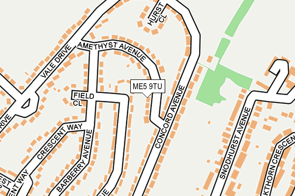 ME5 9TU map - OS OpenMap – Local (Ordnance Survey)