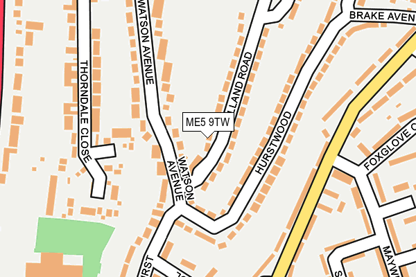 ME5 9TW map - OS OpenMap – Local (Ordnance Survey)