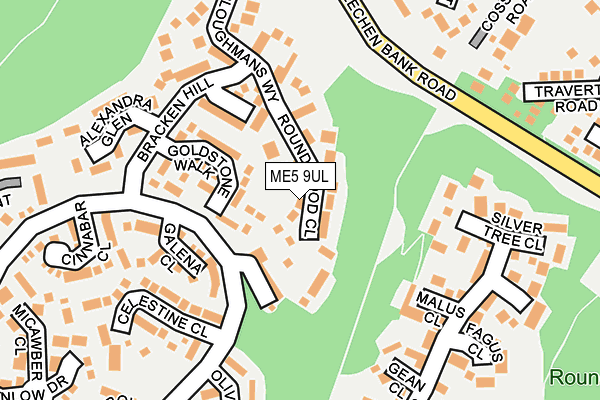 ME5 9UL map - OS OpenMap – Local (Ordnance Survey)