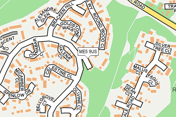ME5 9US map - OS OpenMap – Local (Ordnance Survey)