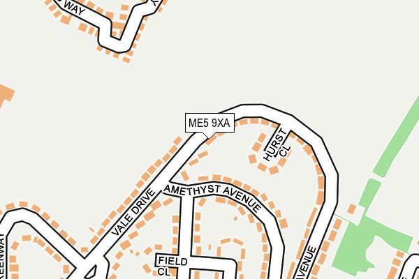 ME5 9XA map - OS OpenMap – Local (Ordnance Survey)