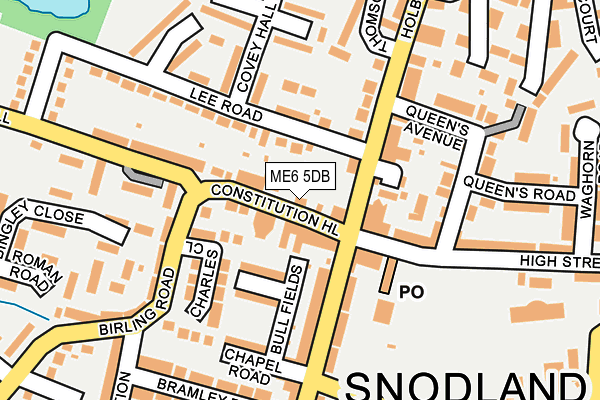 ME6 5DB map - OS OpenMap – Local (Ordnance Survey)