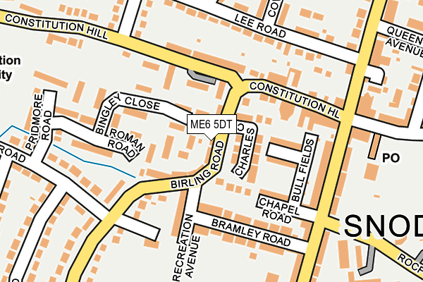 ME6 5DT map - OS OpenMap – Local (Ordnance Survey)