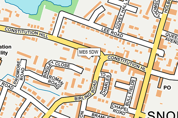 ME6 5DW map - OS OpenMap – Local (Ordnance Survey)
