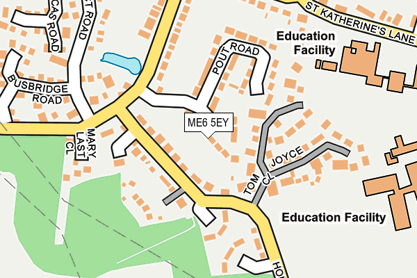 ME6 5EY map - OS OpenMap – Local (Ordnance Survey)