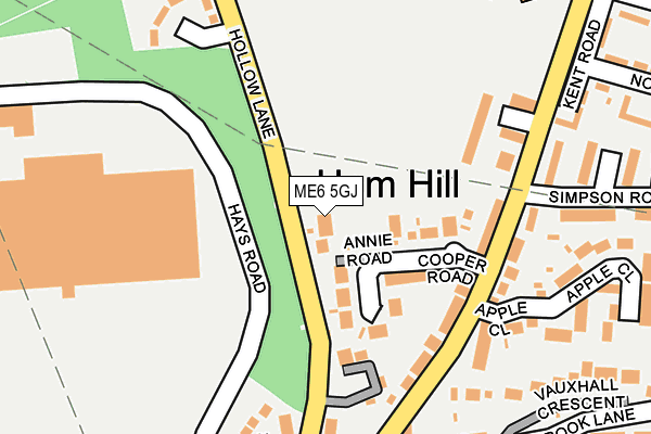 ME6 5GJ map - OS OpenMap – Local (Ordnance Survey)