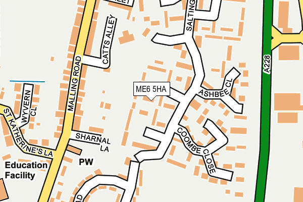 ME6 5HA map - OS OpenMap – Local (Ordnance Survey)