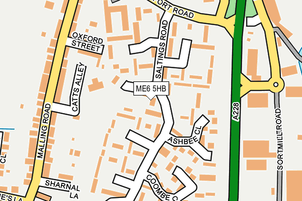 ME6 5HB map - OS OpenMap – Local (Ordnance Survey)
