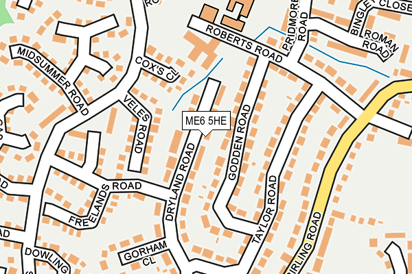 ME6 5HE map - OS OpenMap – Local (Ordnance Survey)